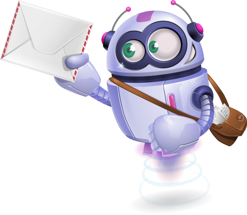 Illustration of Robot Holding a Letter Symbolizing Subscription to ChatGPT Demo